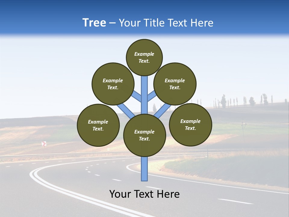 Road Direction Cornering PowerPoint Template