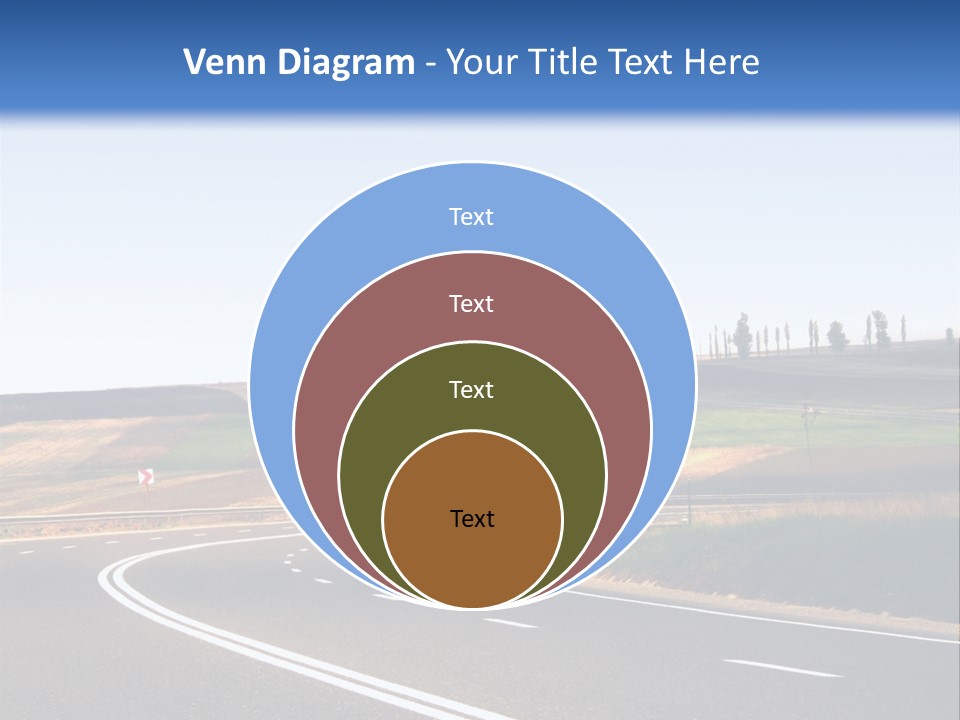 Road Direction Cornering PowerPoint Template