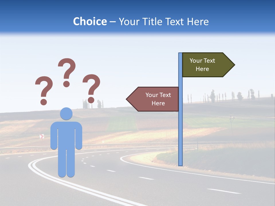 Road Direction Cornering PowerPoint Template