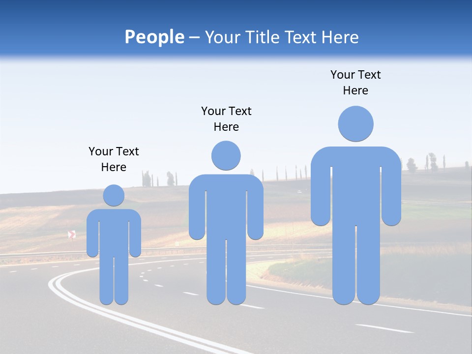 Road Direction Cornering PowerPoint Template