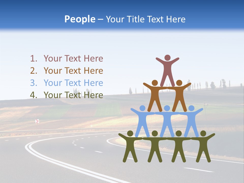 Road Direction Cornering PowerPoint Template