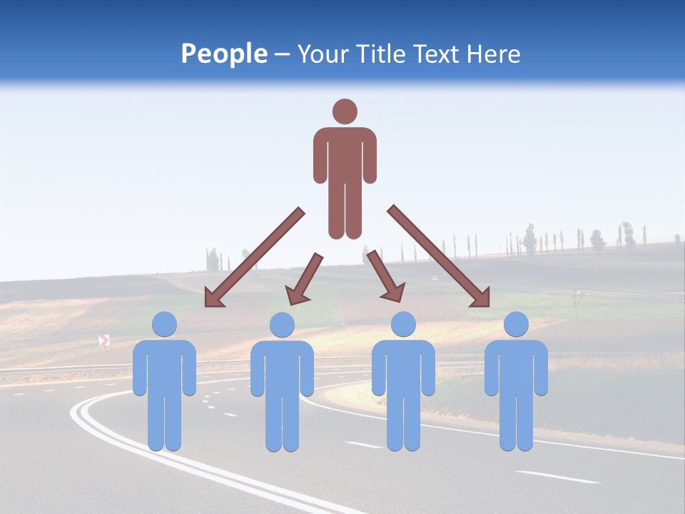 Road Direction Cornering PowerPoint Template