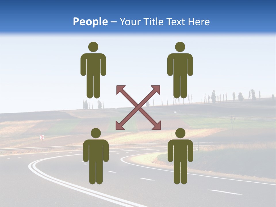 Road Direction Cornering PowerPoint Template