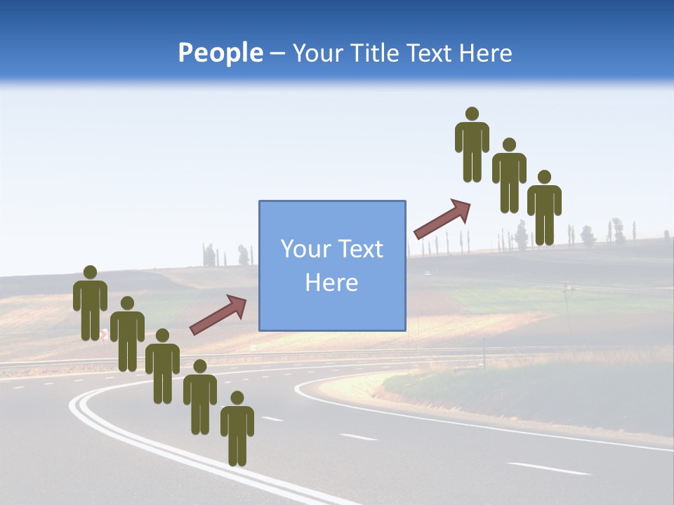 Road Direction Cornering PowerPoint Template
