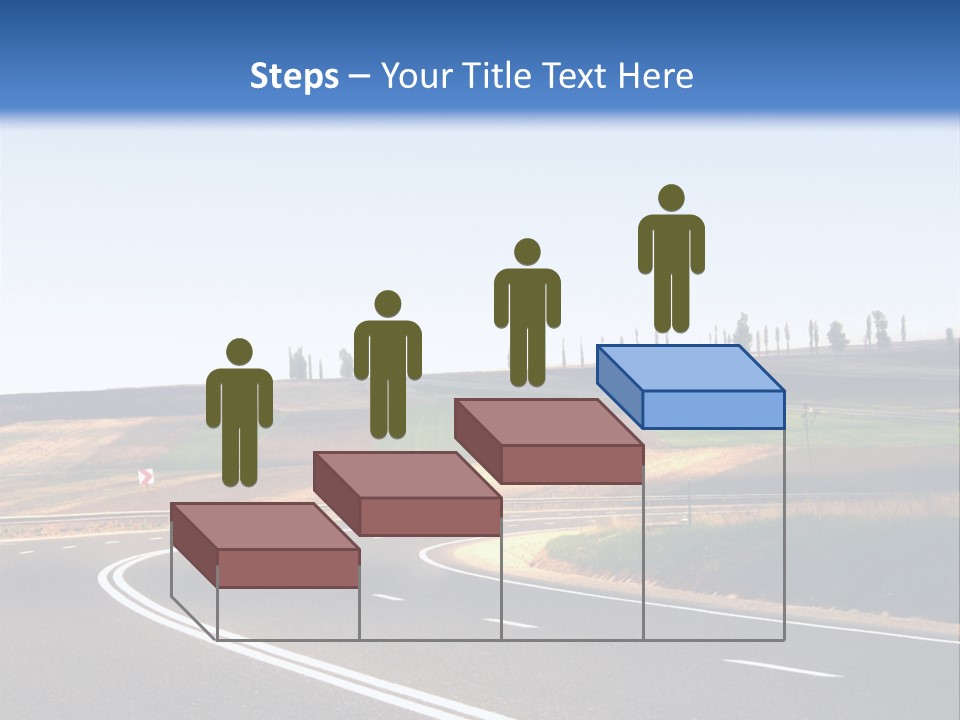 Road Direction Cornering PowerPoint Template