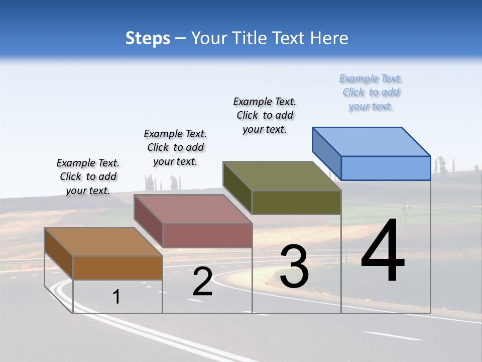 Road Direction Cornering PowerPoint Template