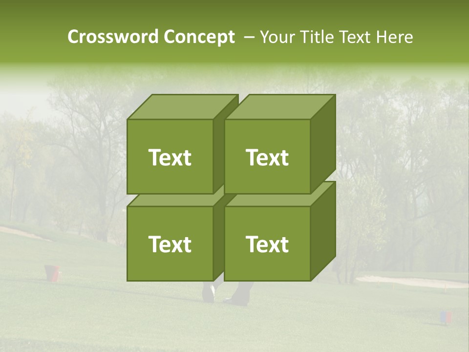 Outdoor Hole Golfcourse PowerPoint Template