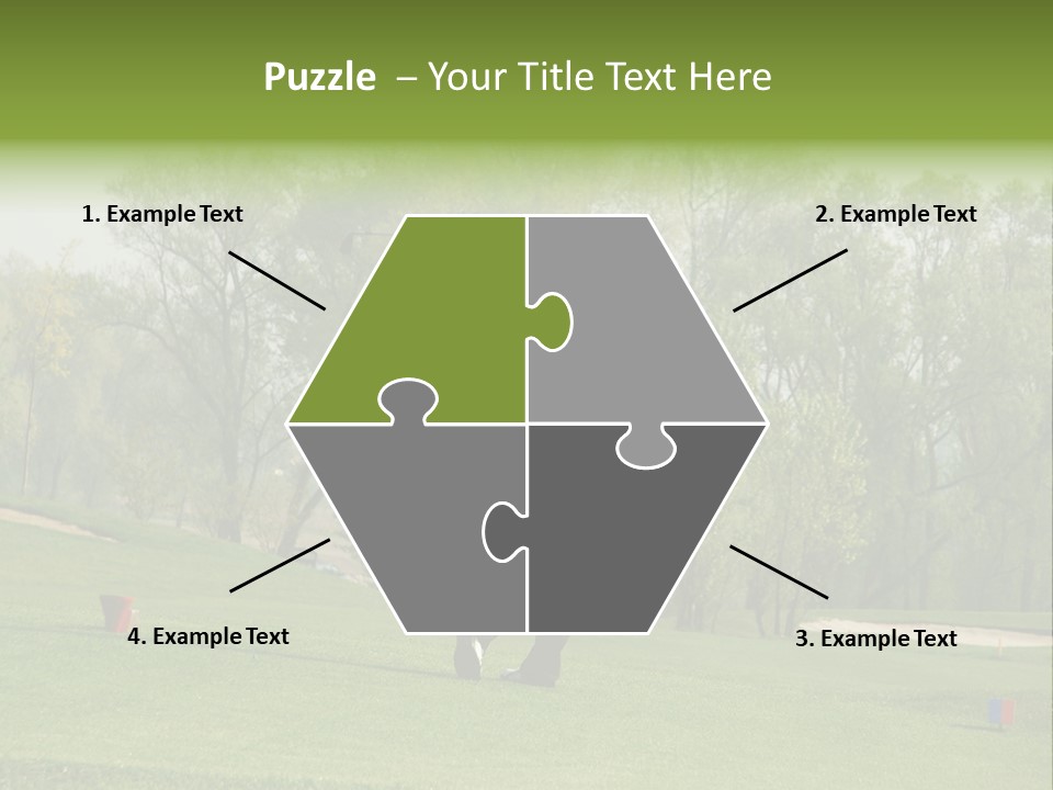 Outdoor Hole Golfcourse PowerPoint Template