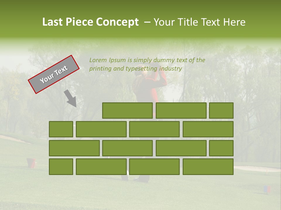 Outdoor Hole Golfcourse PowerPoint Template