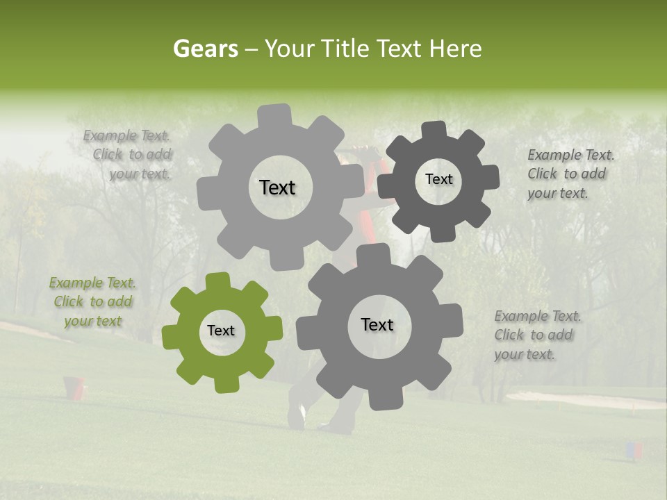 Outdoor Hole Golfcourse PowerPoint Template