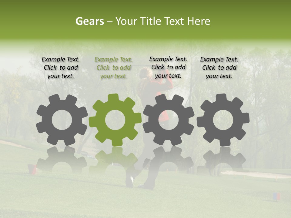 Outdoor Hole Golfcourse PowerPoint Template