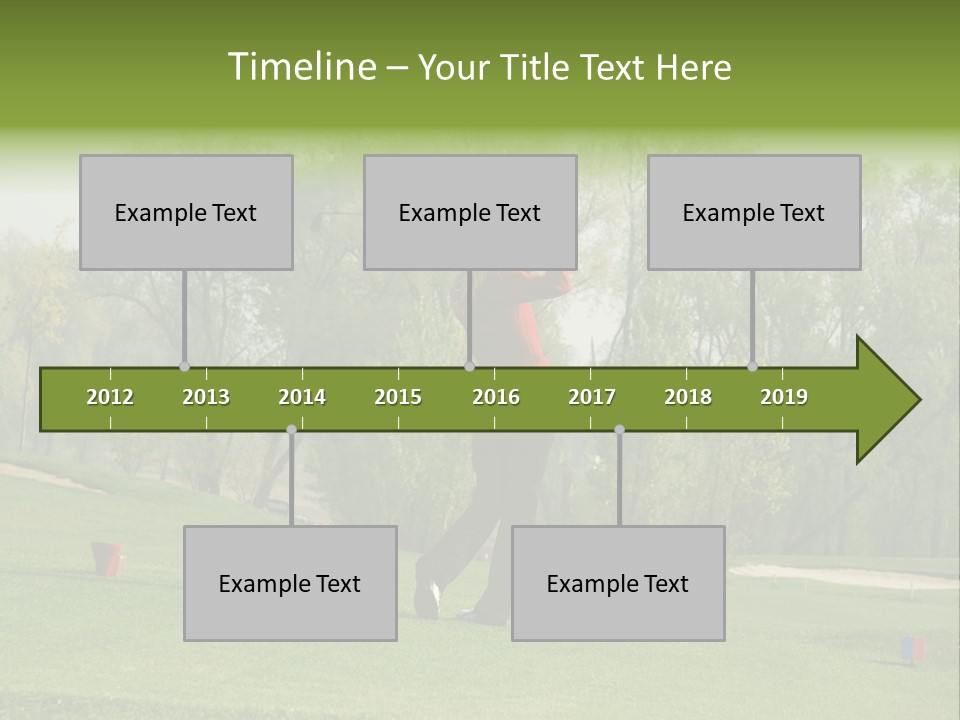 Outdoor Hole Golfcourse PowerPoint Template
