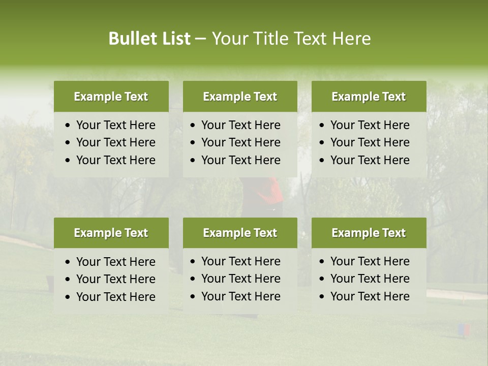 Outdoor Hole Golfcourse PowerPoint Template