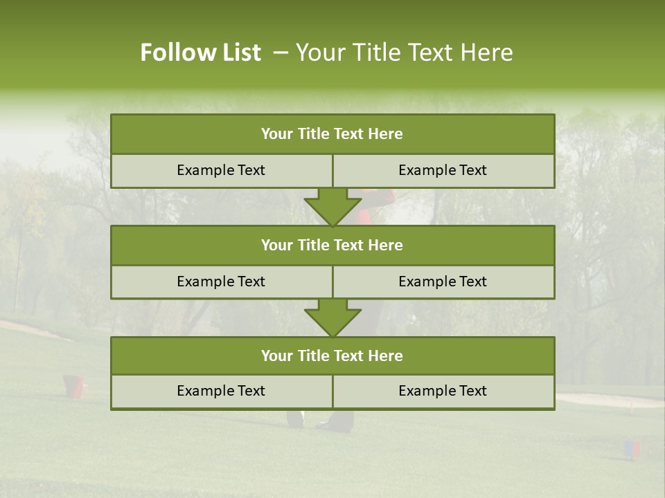 Outdoor Hole Golfcourse PowerPoint Template