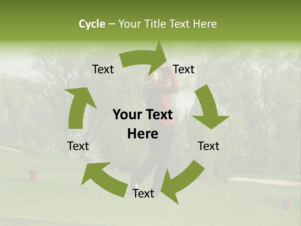 Outdoor Hole Golfcourse PowerPoint Template
