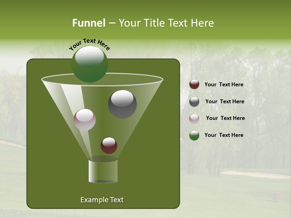 Outdoor Hole Golfcourse PowerPoint Template