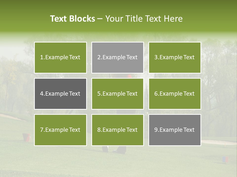 Outdoor Hole Golfcourse PowerPoint Template