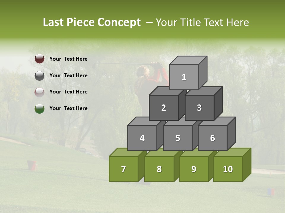 Outdoor Hole Golfcourse PowerPoint Template