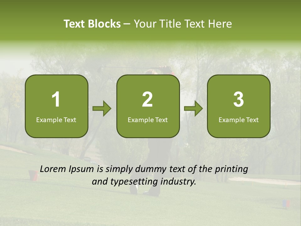 Outdoor Hole Golfcourse PowerPoint Template