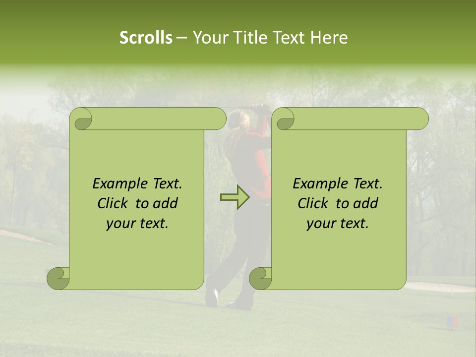 Outdoor Hole Golfcourse PowerPoint Template