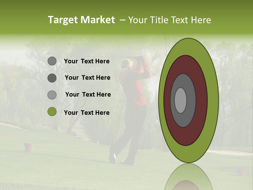 Outdoor Hole Golfcourse PowerPoint Template