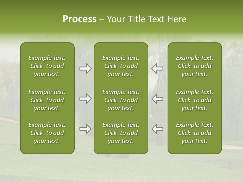 Outdoor Hole Golfcourse PowerPoint Template