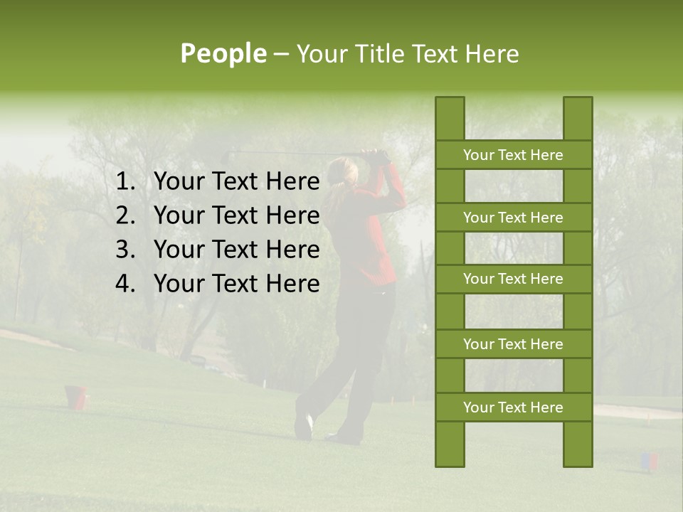 Outdoor Hole Golfcourse PowerPoint Template