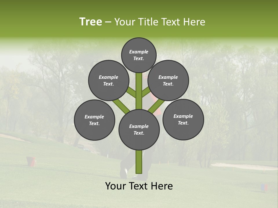 Outdoor Hole Golfcourse PowerPoint Template