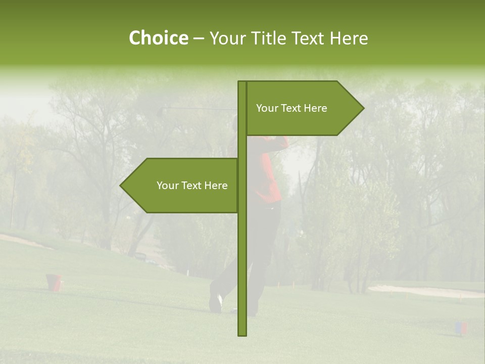 Outdoor Hole Golfcourse PowerPoint Template