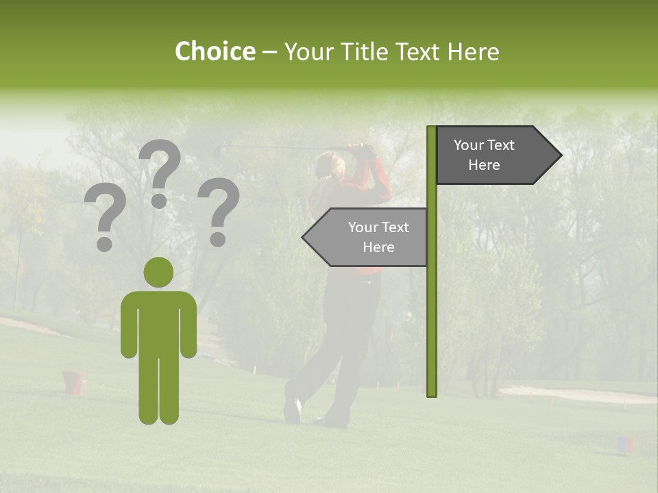 Outdoor Hole Golfcourse PowerPoint Template