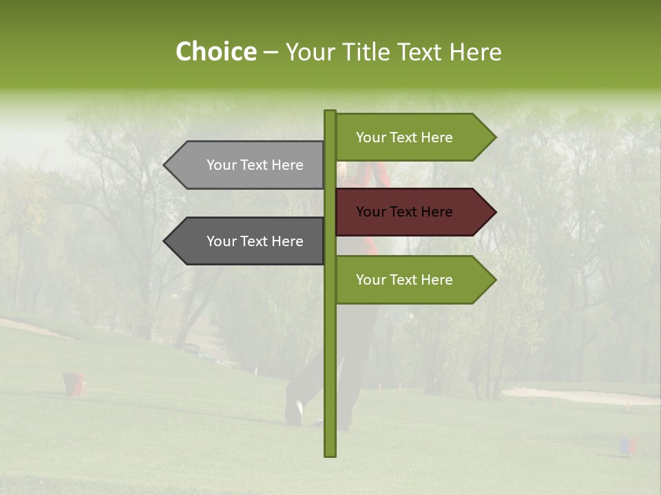 Outdoor Hole Golfcourse PowerPoint Template