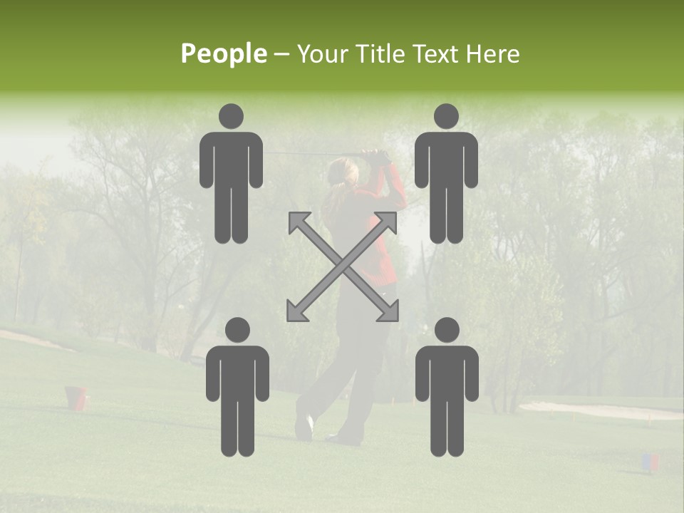 Outdoor Hole Golfcourse PowerPoint Template