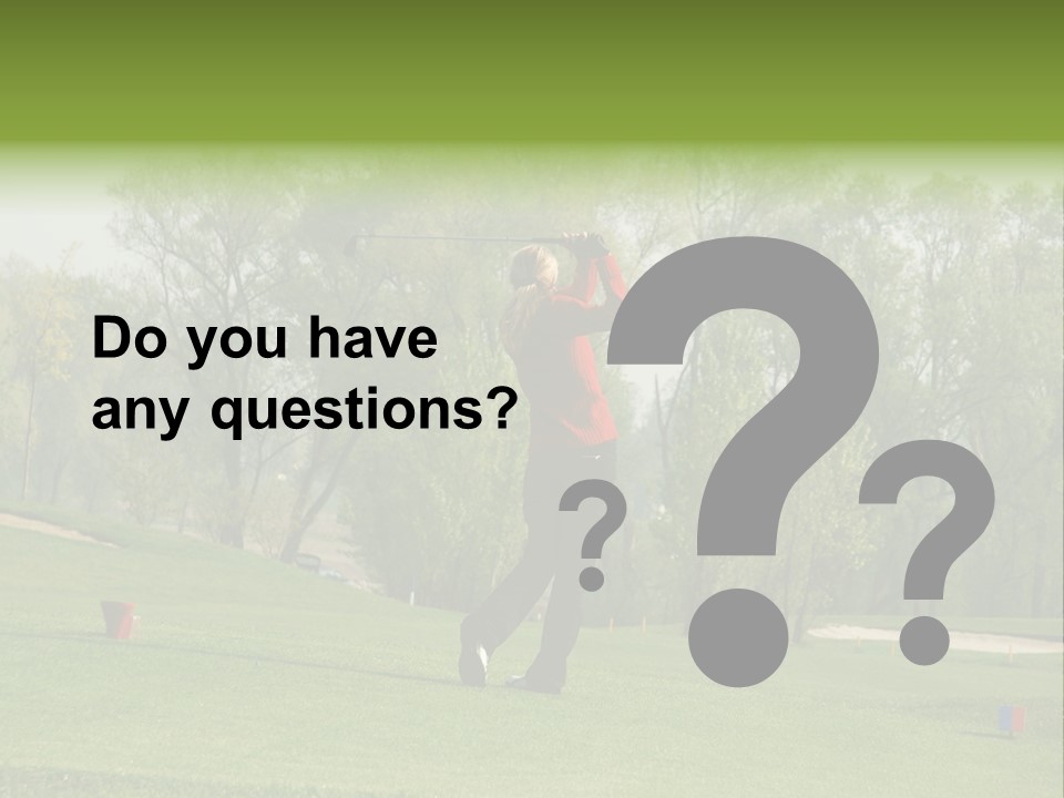 Outdoor Hole Golfcourse PowerPoint Template
