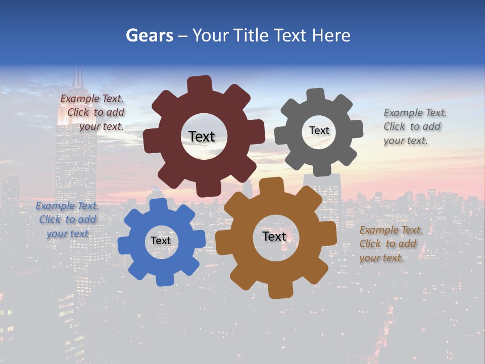 Yellow Neon Blue PowerPoint Template