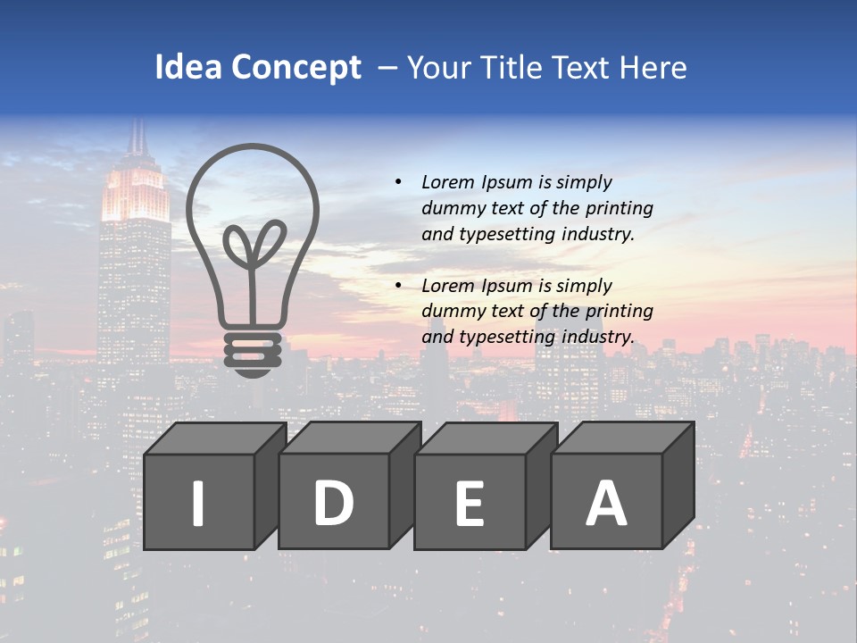 Yellow Neon Blue PowerPoint Template