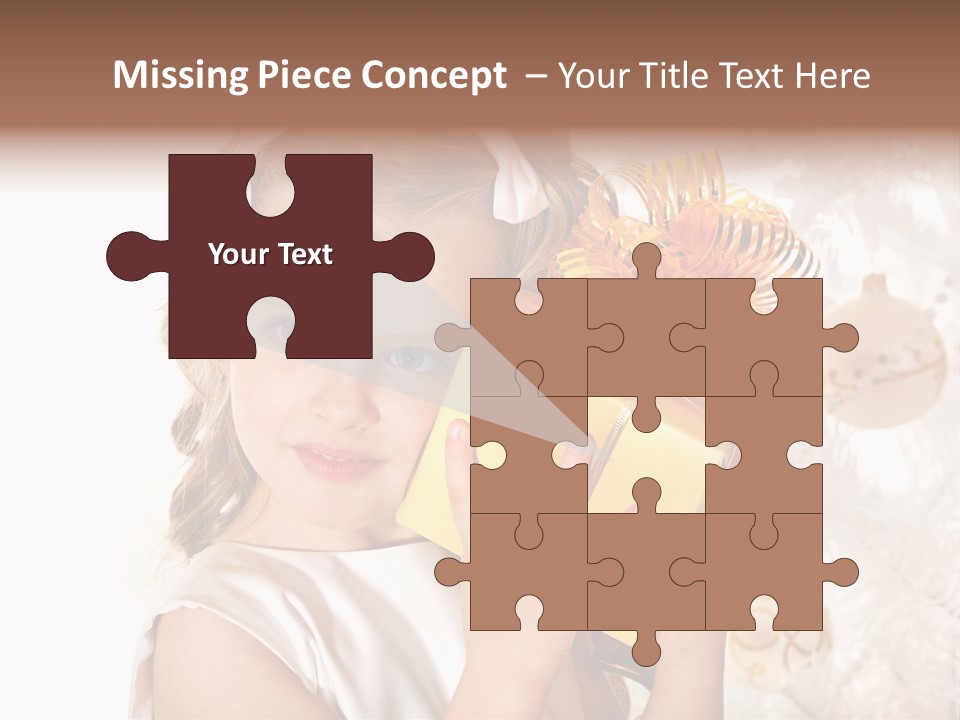 Isolated Female Beautiful PowerPoint Template