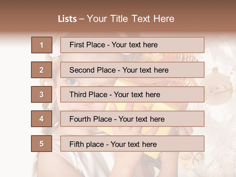 Isolated Female Beautiful PowerPoint Template