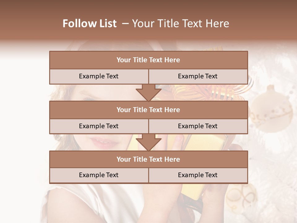 Isolated Female Beautiful PowerPoint Template