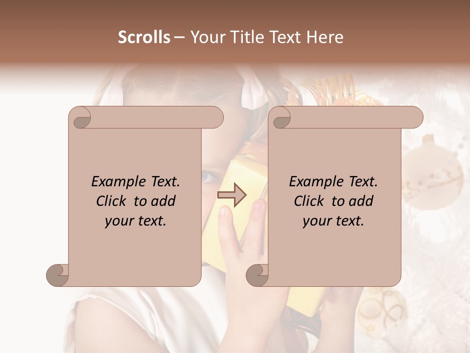 Isolated Female Beautiful PowerPoint Template