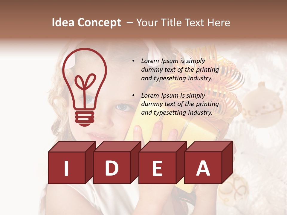 Isolated Female Beautiful PowerPoint Template