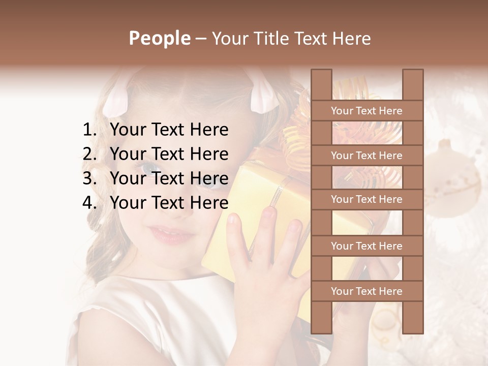 Isolated Female Beautiful PowerPoint Template