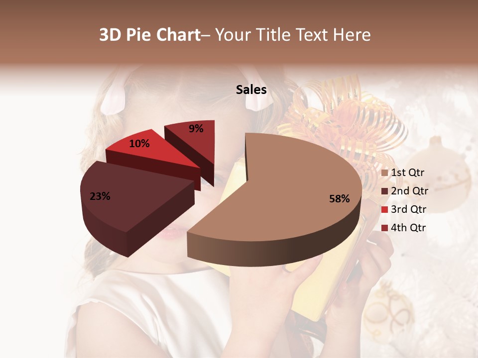 Isolated Female Beautiful PowerPoint Template