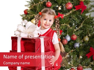 Person Winter Smile PowerPoint Template