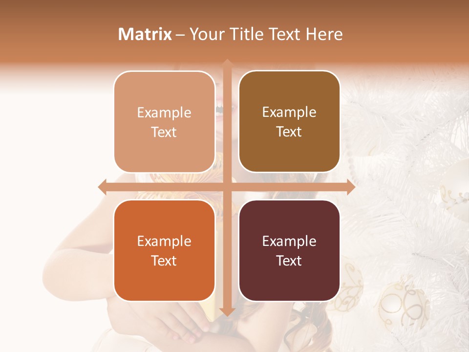 Christmas Blond Bow PowerPoint Template