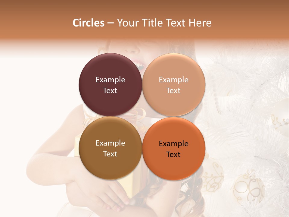 Christmas Blond Bow PowerPoint Template