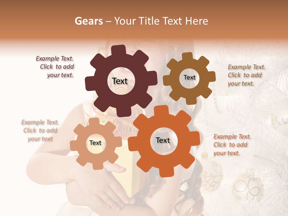 Christmas Blond Bow PowerPoint Template