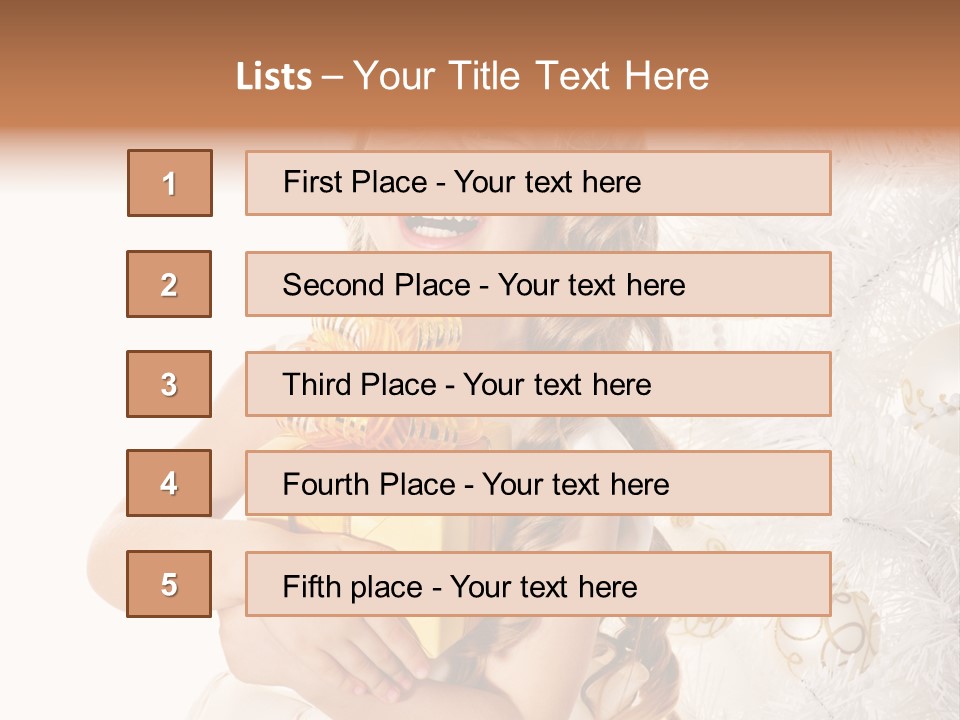 Christmas Blond Bow PowerPoint Template