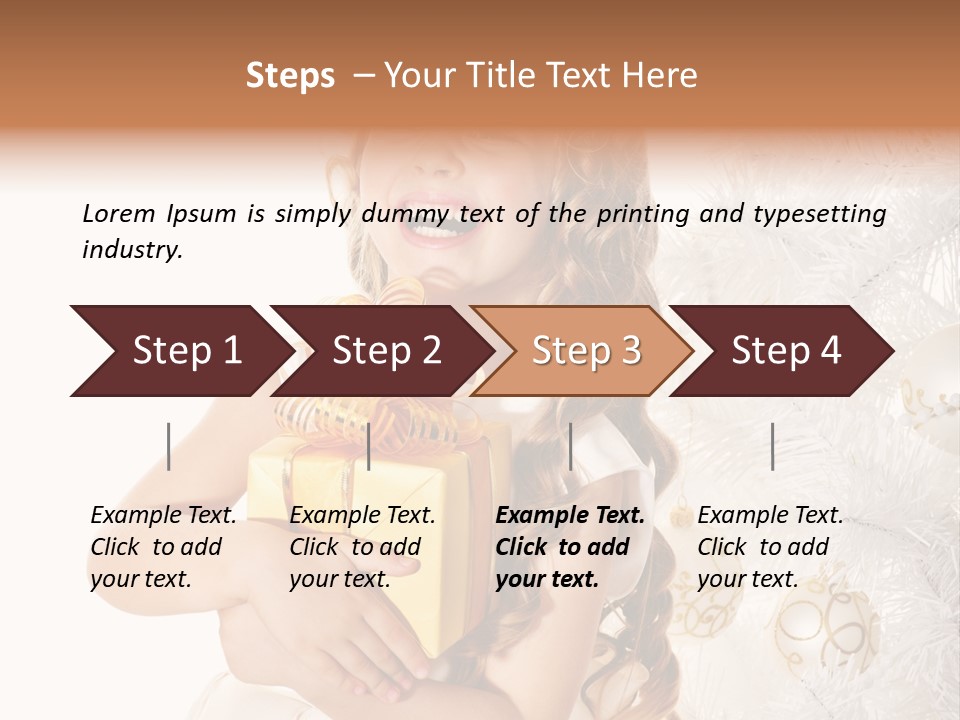 Christmas Blond Bow PowerPoint Template