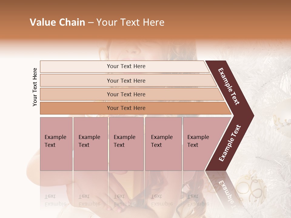 Christmas Blond Bow PowerPoint Template