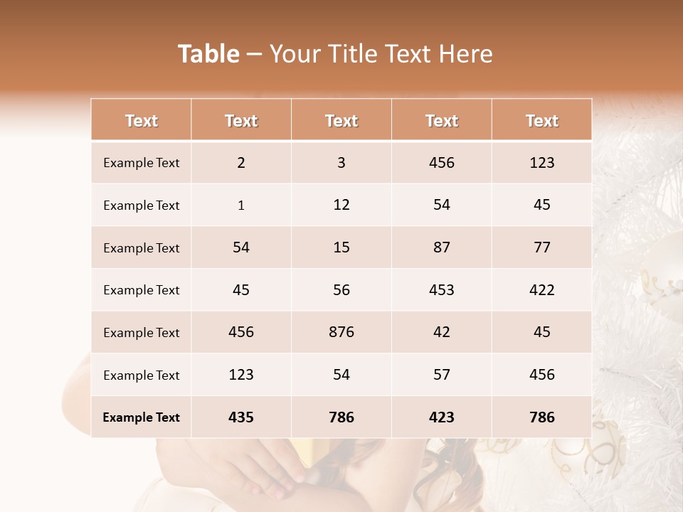 Christmas Blond Bow PowerPoint Template